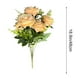 thumbnail image 3 of Ramo de 7 rosas búlgaras artificiales para proyectos de hogar, jardín, flores falsas, adornos decorativos, 3 of 6
