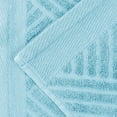 thumbnail image 4 of Superior Basketweave Egyptian Cotton Jacquard 3 Piece Towel Set, Sky Blue, 4 of 9