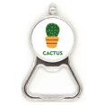 thumbnail image 1 of Planta en maceta suculentas Cactus Verde Acero inoxidable Metal cerveza tapa sacacorchos, 1 of 3