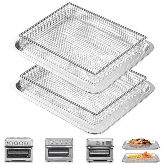 GWY Air Fryer Set for Cuisinart TOA-60, 12.4"×11" Basket & Tray Kit