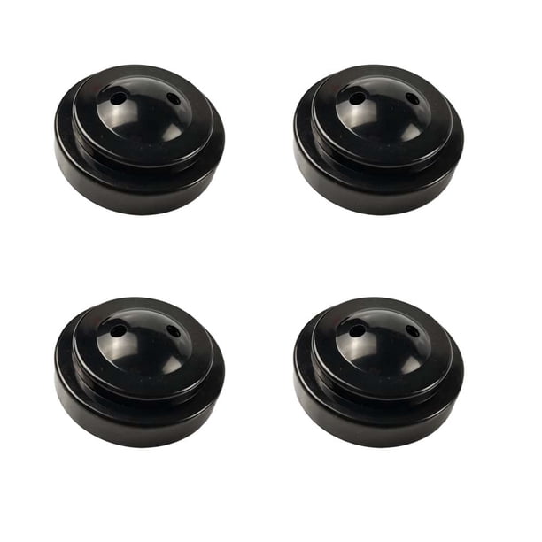 Paquete de 4 bases en miniatura para soporte de bandera de dos orificios, soporte para bandera de escritorio doble, base negra de dos orificios para banderas de escritorio de palo de 4 "x 6"