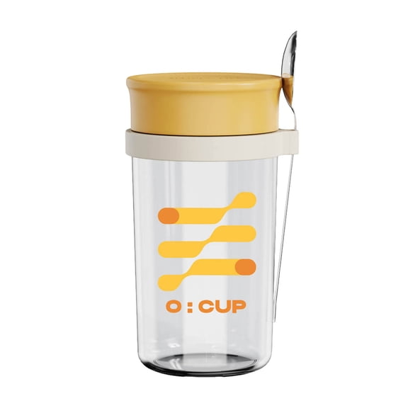 500ml Cup with Lid Spoon PP Container Durable Reusable for Restaurant Kitchen Food Storage Meal Prep Home Commercial Use
