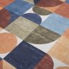 ReaLife Machine Washable Indoor Outdoor - Mat Rug Foldable Printed Thin Lightweight Cushioned Fade Resistant Patio Deck Dock Porch Pool Balcony Camping - Naya - Blue Red Green 4' x 6'