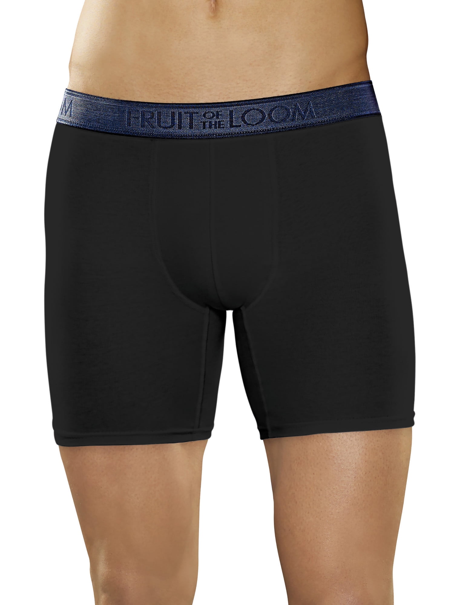 Fruit of the Loom Stretch Cotton Low Rise Black and Gray Boxer Briefs
