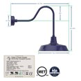 thumbnail image 2 of Cocoweb 18 inch Vintage LED Wall Light in Blue with Sleek Arm, 2 of 6