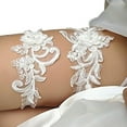 thumbnail image 6 of 2 Pcs Wedding Garters Bride Bridal Flower Lace Garter Set;2 Pcs Wedding Garters Bride Bridal Flower Lace Garter Set, 6 of 8