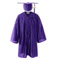 thumbnail image 2 of Odeerbi 3-12 Años Niños Niñas Vestido de Graduación Y Gorra de Color Sólido Brillante Vestido de Manga Larga de 2 Piezas Para La Ceremonia de Graduación, 2 of 3