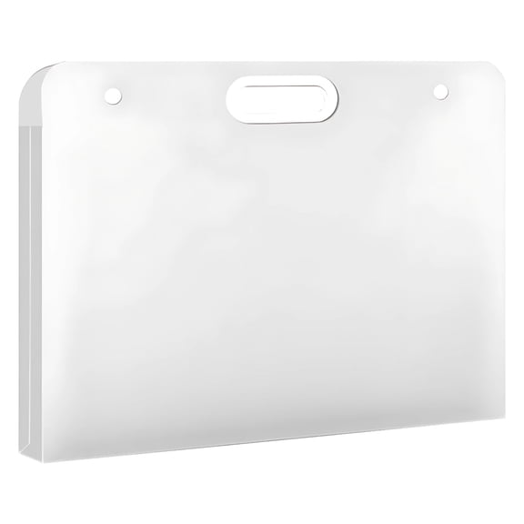 A3/8K Clear Plastic Art Portfolio Case, Waterproof Zippered Hand Carry Bag for Artwork Storage, Painting Protector & Document Folder