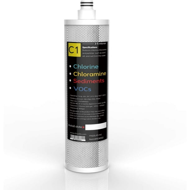 Frizzlife M3002 Replacement Water Filter Cartridge (C1),Carbon Block