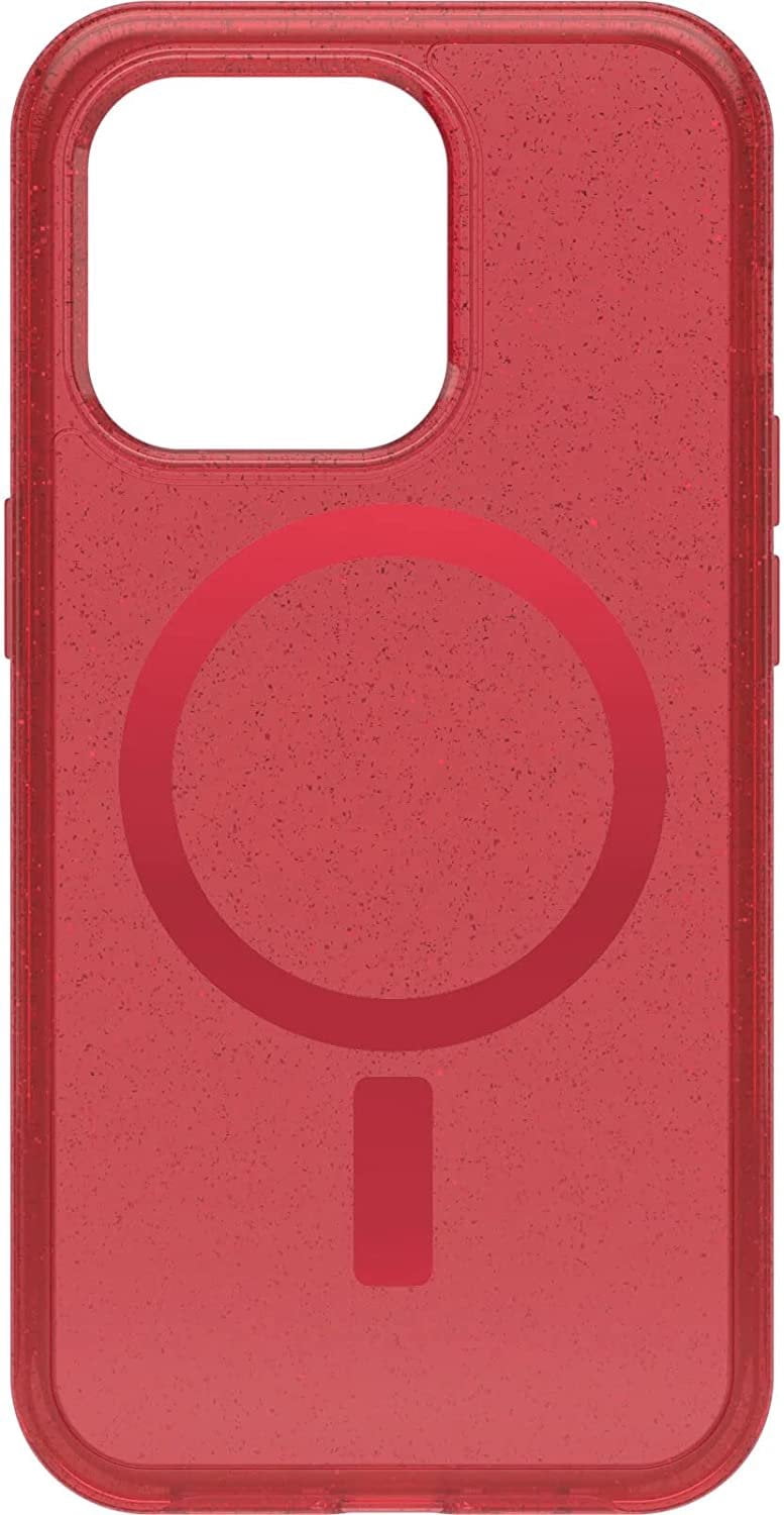 OtterBox Symmetry Series+ Clear Antimicrobial Case with Magsafe for iPhone 14 Pro Only - Non-Retail Packaging - Pinky Swear Red