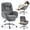 Snowflake Fleece - Light Gray, variant on Criss Cross Ergonomic Dining Chair - High Back, 3-Level Adjustable Armrests, Footrest, Cross-Legged Comfort, Big & Tall, Rolling Office or Gaming Chair – Snowflake Fleece, Light Gray