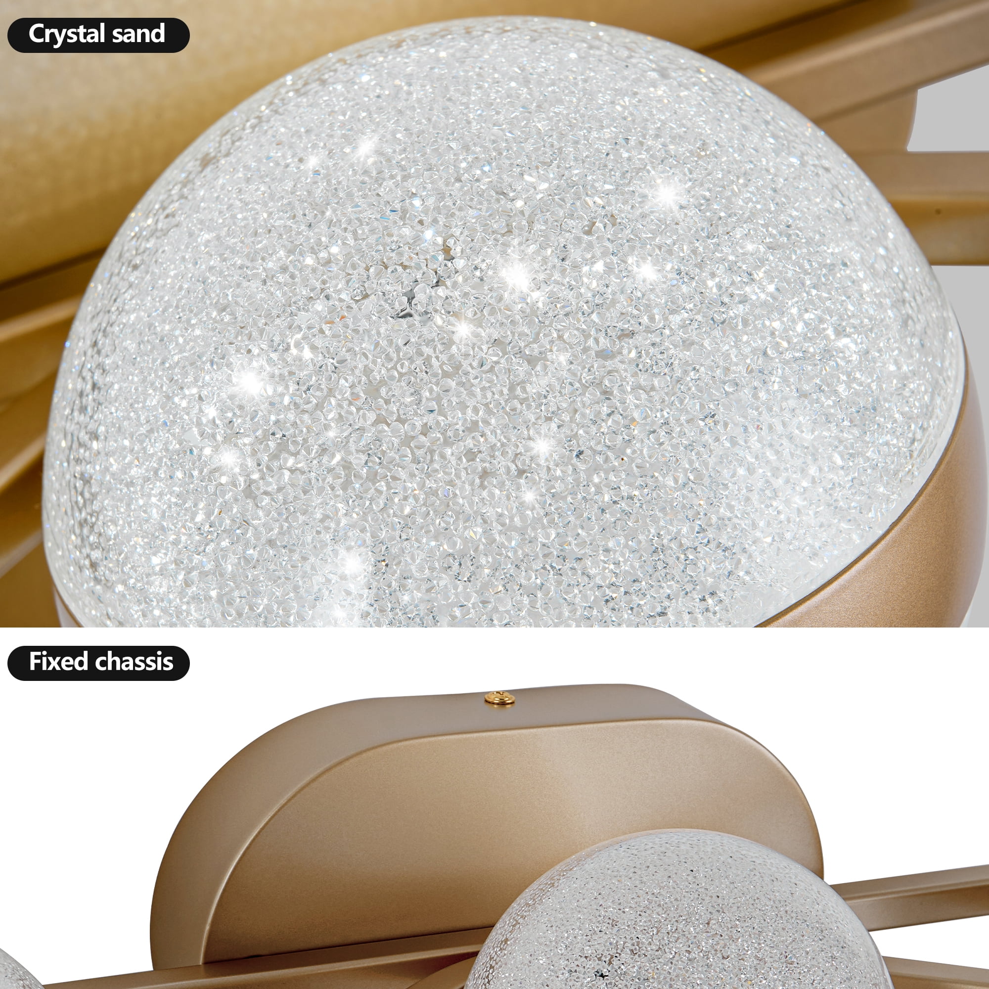 21 Inch LED Bathroom Vanity Light, Modern 3-Light Dimmable Wall Sconce with Globe Shades, Bronze Finish