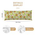 thumbnail image 2 of Bixox Cute Avocado Print Body Pillow Cover with Zipper Closure, Cozy Fuzzy Fleece Body Pillow Case Cover 20 x 54 Inches,Long Body Pillow Pillowcase, 2 of 6
