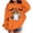 Orange, variant on HAOTAGS Girls Halloween Printed Fleece Sweatshirt Size 6— Soft Brushed Cotton Blend, Relaxed Fit, Round Neck, Long Sleeve Pink