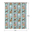 thumbnail image 5 of Cute Boxer Dog and Flowers Florals Shower Curtain 72"x84" ,Bathroom Decorative Shower Curtains Set with 12 Hooks,Modern Waterproof Washable Shower Curtain, 5 of 6