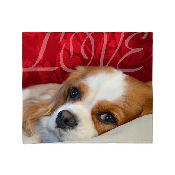 CafePress - Cavalier King Charles Spaniel Love Throw Blanket - Soft Fleece Throw Blanket, 50"x60" for All Ages