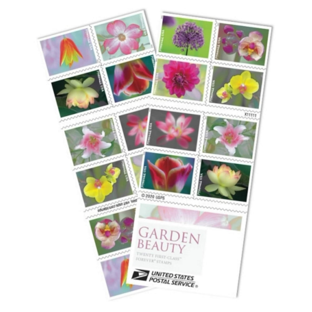 Garden Beauty 2021 USPS Forever Stamps Postage 1 Booklet 20 Stamps