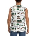 thumbnail image 4 of Fotbe Men's Camping Caravan 2 Print Men's Sleeveless Muscle Tank Tops Casual T-Shirts for Gym Workout Beach-Large, 4 of 8