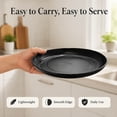 thumbnail image 4 of 10 Inch Wheat Straw Dinner Plates, Set of 8 Unbreakable Plates, Microwave & Dishwasher Safe, Lightweight Modern Tableware, Reusable Dinner Plates for Kitchen Daily Use(Black), 4 of 7