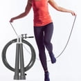 thumbnail image 4 of 1 Set Steel Wire Jump Rope with Ergonomic Handle Weighted Adjustable Fitness Rope Skipping Workout Equipment for Kids Adults, 4 of 7
