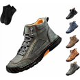 thumbnail image 1 of Bottes pour Hommes, Bottes de Randonnée en Cuir Faites à la Main pour Hommes, Chaussures Imperméables Confortables pour Hommes, 1 of 6