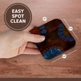 thumbnail image 7 of 3drose, Grungy Rust Brown and Blue Circles, Set of 4 Coasters - Soft, 7 of 7