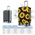 thumbnail image 6 of Easygdp Sunflower 6 Double-Sided Printed Elastic Suitcase Protective Cover,Invisible Zipper, Business Trip Luggage Cases,Washable And Resistant To Falling -Large, 6 of 9