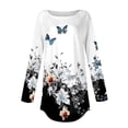 thumbnail image 3 of ZHENHONG Graphic Tees for Women, Women's 2025 Popular Printed Casual Loose Daily Round Neck Long Sleeved T Shirt Going Out Tops, 3 of 5
