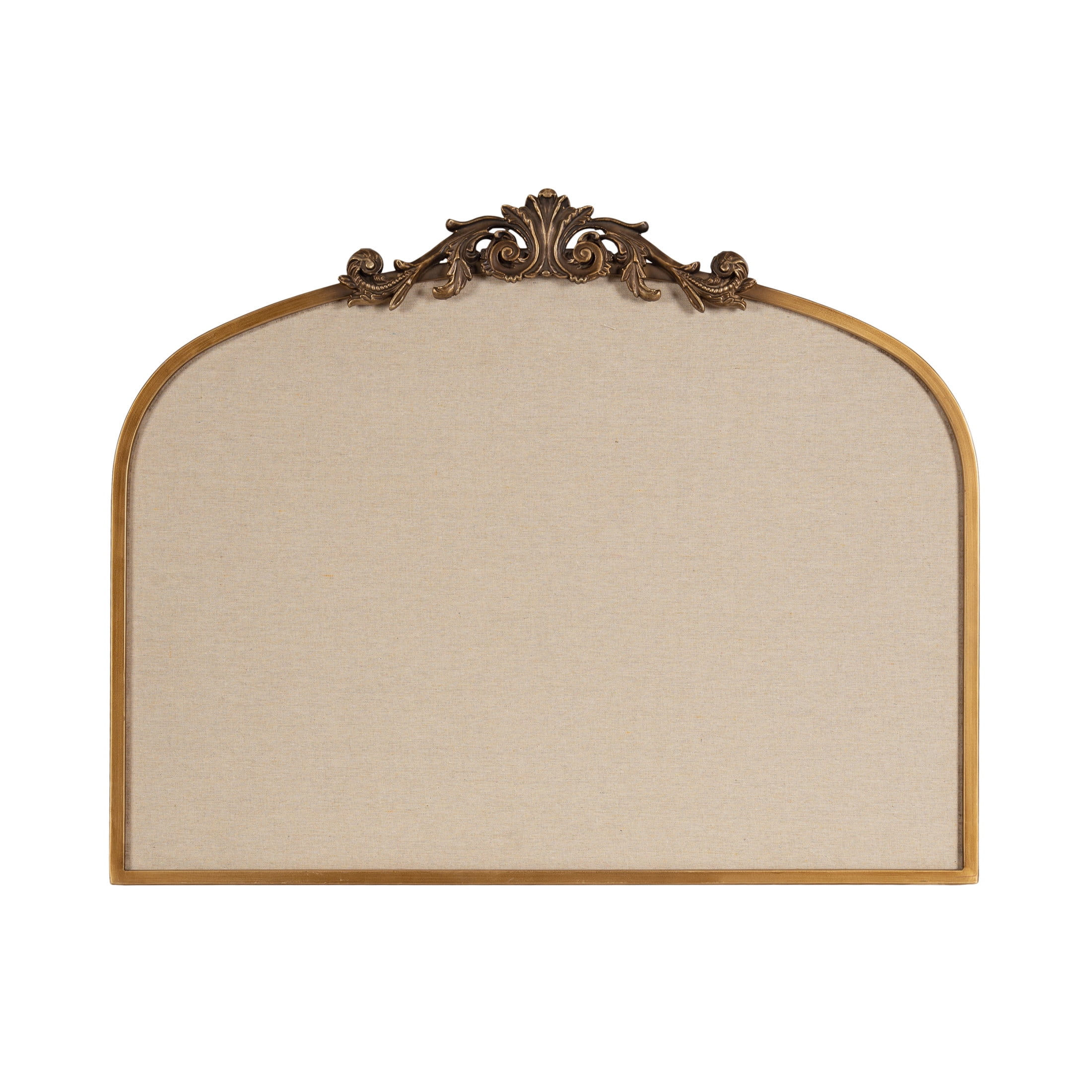 Kate and Laurel Arendahl Wide Decorative Arch Pinboard, 30 x 24, Gold, Framed Arched Ornate Vintage Cork Board for Use as Motivational Vision Board or Wall Organizer