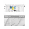 thumbnail image 2 of Kitchen Valances for Window, Laundry Room Minimalist Light Filtering Rod Pocket Valance Curtain, Cartoon Clothes Short Curtains Window Topper for Bedroom Bathroom Living Room 42x18in, 2 of 9