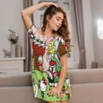 thumbnail image 2 of Lsque Sanrio Pattern Nightgowns for Women Sleep Shirts Short Sleeve Nightshirt Pullover Nightdress Soft Sleepwear Relaxed Fit Nightdress, 2 of 5