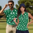 thumbnail image 2 of HUIACONG Couples Golf Shirts Matching Sleeveless Golf Shirts for Women Moisture Wicking Mens Short Sleeve Golf Shirt 1/4 Zip Collared Casual Sports Man M, 2 of 6