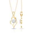 thumbnail image 3 of Rosec Jewels Lab Grown Diamond Heart Pendant Necklace for Valentines Day - EF-VS Quality Certified, 18K Yellow Gold, 3 of 6