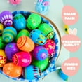 thumbnail image 3 of Joyfy 100 Pcs Plastic Printed Easter Eggs, 2.3" Fillable Empty Easter Eggs for Easter Hunt, Basket Stuffers Fillers, Classroom Prize Supplies, Filling Treats and Party Favor, 3 of 8