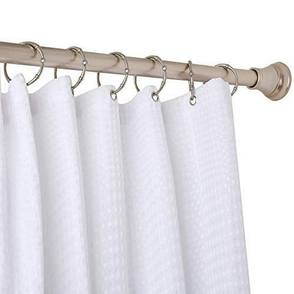 Utopia Alley Shower Hooks - Shower Curtain Rings for Bathroom - Rust Proof Shower Curtain Hooks for Shower Curtain or Liner - Set of 12, Brushed Nickel