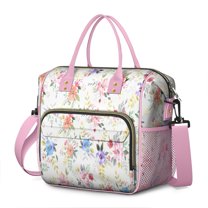 Pioneer Flower Floral Print Pattern Womens Lunch Box for Work,Insulated Large Lunch Bag for Tween and Teen,Loncheras Para Mujer,Leakproof Adult Lunch Bag for Work,Beach,Travel,Picnic,Camping
