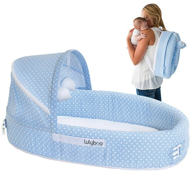 Lulyboo ToGo Infant Travel Bed Baby Lounger Backpack Playpen