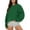 Green, variant on Black Essentials Hoodie, Polyester Hoodies for Women, Women's Solid Color Round Neck Oversized Sweatshirt Loose Fit Long Sleeve Light Sweatshirt Loose Blouse M