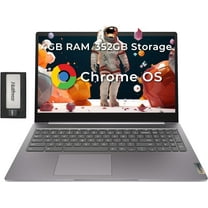 Lenovo IdeaPad 3 15.6" Anti-Glare Laptop,Intel Celeron N4500,4GB, 64GB SSD,Chrome OS,Grey,288GB Docking