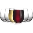 thumbnail image 1 of Copas de vino sin tallo, juego de 6 copas de vino sin tallo de 20 oz para vino tinto y blanco, copas para bebidas con borde duradero resistente a las astillas, copa de vino grande para una mejor, 1 of 7