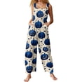 thumbnail image 2 of Womens Fall Fashion Jumpsuit Spooky Season Casual Overalls Wide Leg Pants with Pockets, Halloween Trick or Treat Party Costume L, 2 of 7