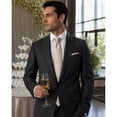 thumbnail image 3 of HISDERN Champagne Ties for Men Plaid Checked Mens Ties Pocket Square Tie Set Formal Mens Dress Ties, 3 of 13
