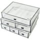 thumbnail image 1 of Organizador de escritorio de 3 piezas, tipo cajón, caja de almacenamiento, estuche para cosméticos, organizador de papelería, 1 of 6