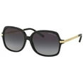 thumbnail image 2 of Michael Kors MK2024 ADRIANNA II Square 316011 57M Black/Light Grey Gradient Sunglasses For Women +FREE Complimentary Eyewear Care Kit, 2 of 5