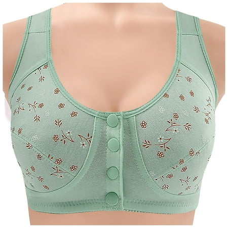 Fsqjgq Womens Underwear Wireless Bras for Women Strapless Bras Front Closure Cotton Bras Comfort No Underwire Seamless Bra Plus Size Wireless Bra Nipple Covers Seamless Push Up Bras Corsets