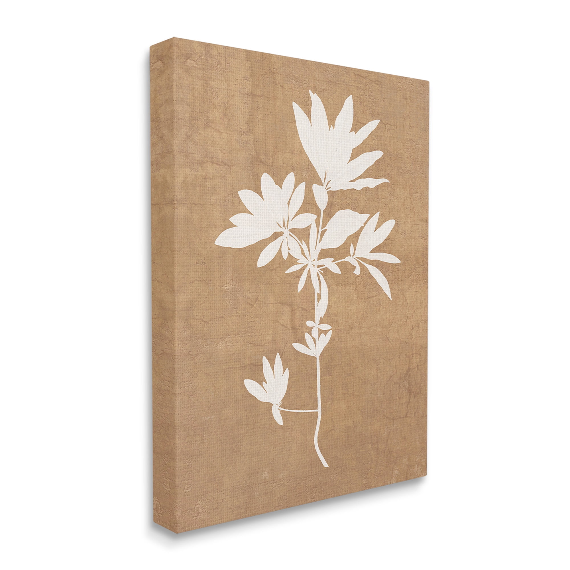 Stupell Industries Rustic Botanical Shape Botanical & Floral Painting Gallery Wrapped Canvas Art Print Wall Art, 16 x 20