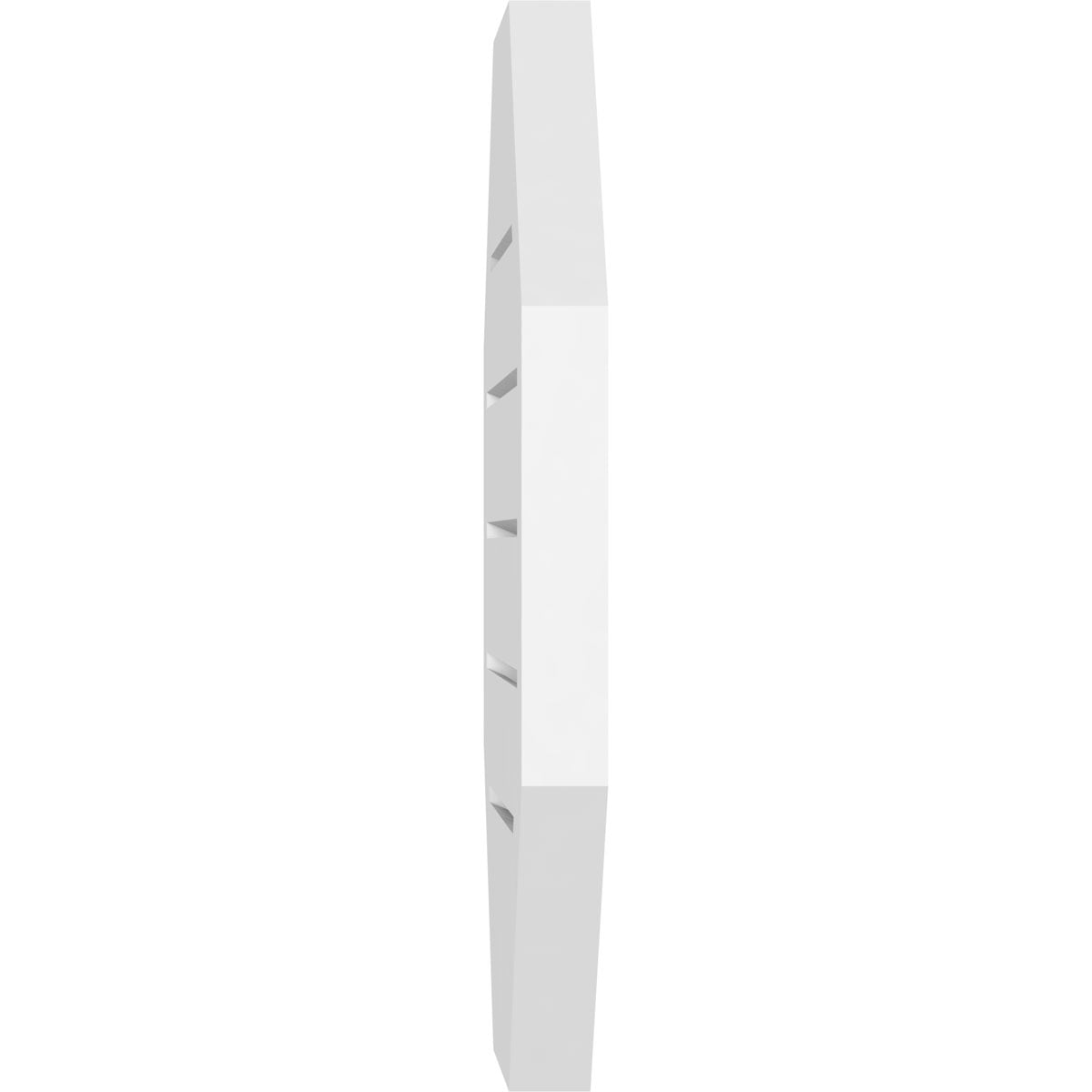 20"W x 20"H Octagonal Surface Mount PVC Gable Vent: Functional, w/ 2"W x 1-1/2"P Brickmould Frame