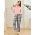 thumbnail image 2 of Ekouaer 2 Pack Women Pajama Long Sleeve Sleepwear Soft Loungewear Pjs Sets with Pockets, 2 of 6
