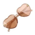 thumbnail image 1 of Heart Shape Kids Sunglasses Eyewear for Children Gift Party UV400 Protection champagne, 1 of 8