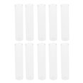 thumbnail image 1 of Tubos de especia de prueba planos de vidrio de borosilicato transparente de 10 piezas con tapón de tapón de corcho 15x70mm sin tapón de corcho Sunnimix Tubo de ensayo plano claro, 1 of 8